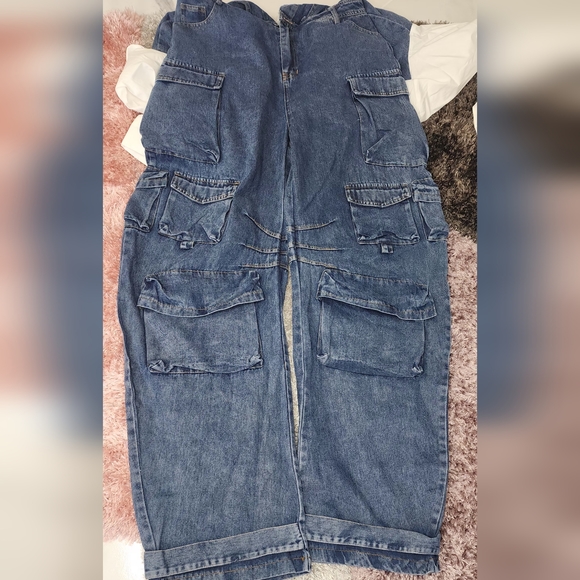 Fashion nova denim jumpsuit - Picture 8 of 13